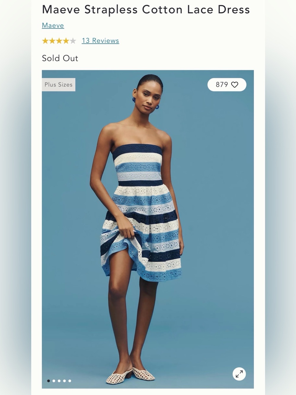 Anthropologie Strapless Dress